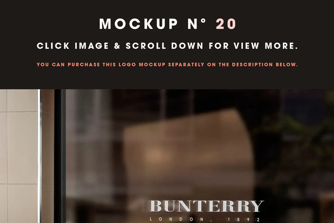 25 Window Signs Logo Mockups - V2