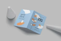A6 Bifold Greeting Card Mockups