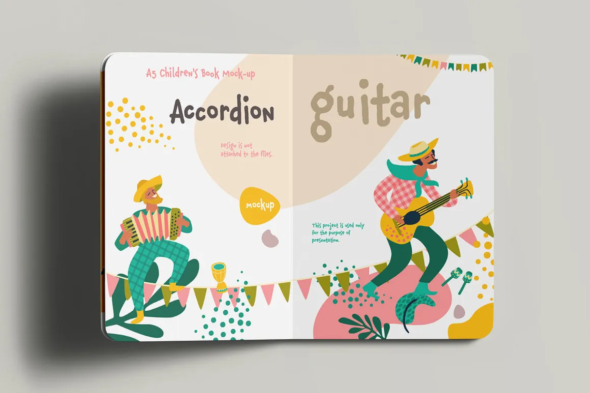 A5 Childrens Book Mock-up
