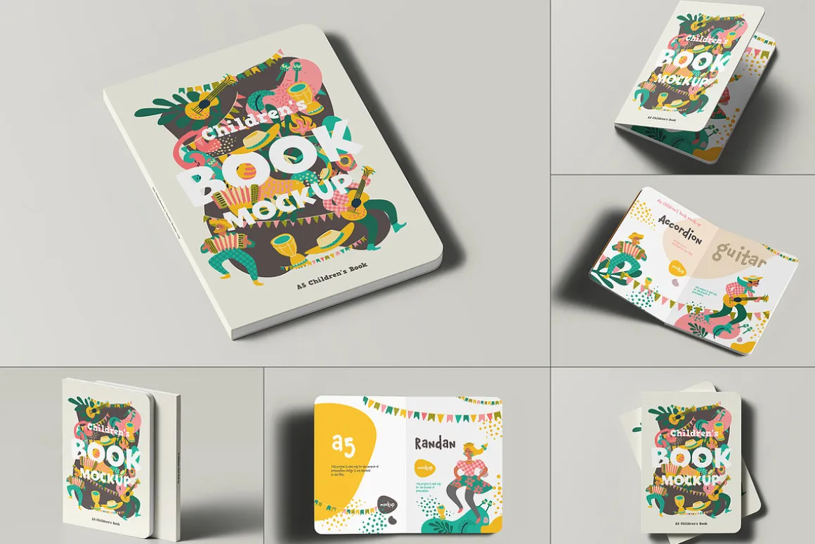 A5 Childrens Book Mock-up