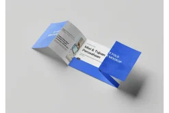 A4 Gate Fold Brochure Mockup