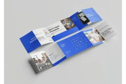 A4 Gate Fold Brochure Mockup