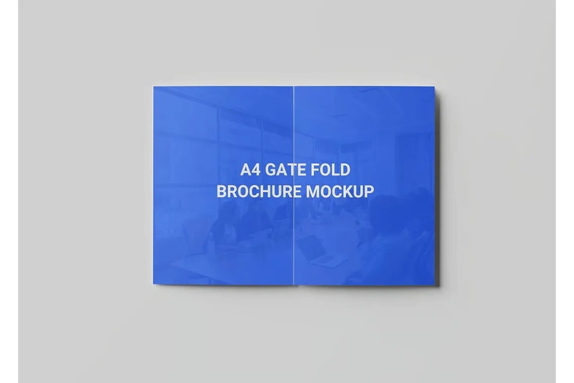 A4 Gate Fold Brochure Mockup