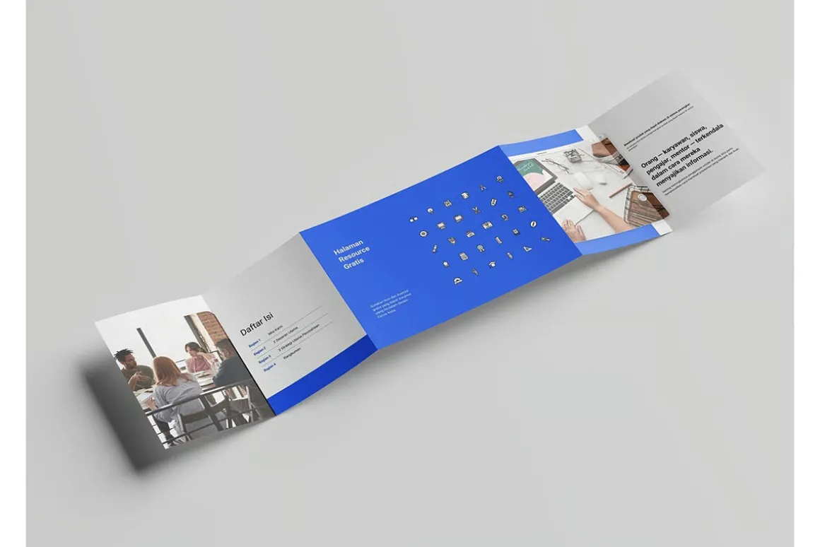 A4 Gate Fold Brochure Mockup