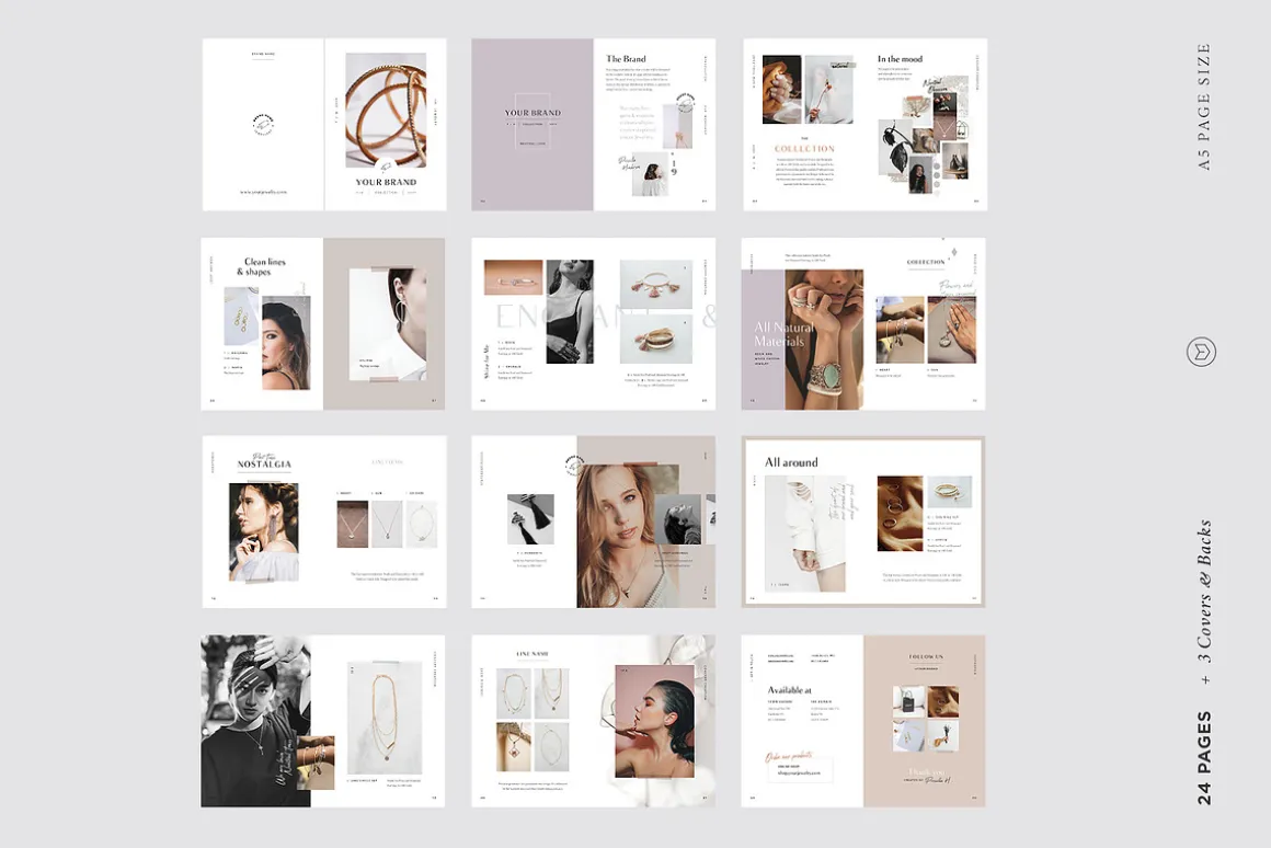 A5 Jewelry Fashion Lookbook Catalog