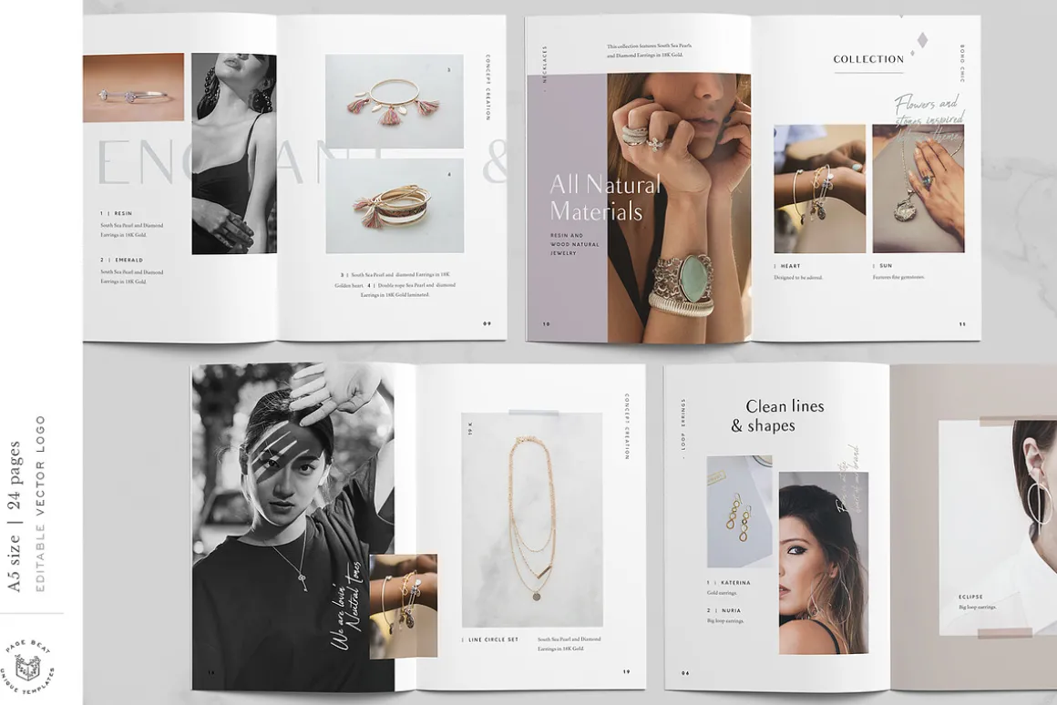A5 Jewelry Fashion Lookbook Catalog