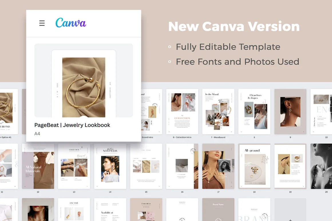 A5 Jewelry Fashion Lookbook Catalog