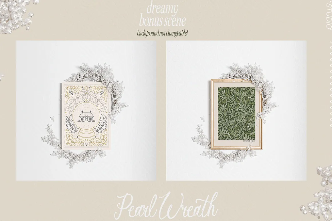 A LITTLE WINTER frame & paper mockup