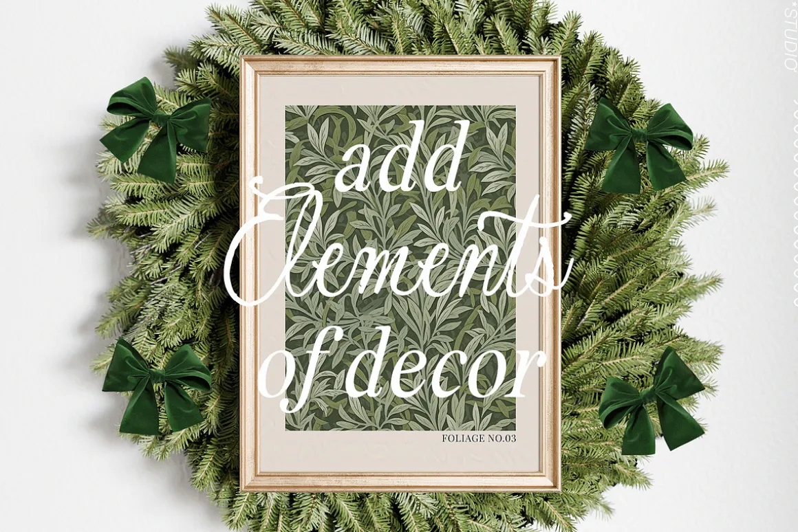 A LITTLE WINTER frame & paper mockup