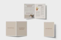 A4 Bifold Brochure Mockup