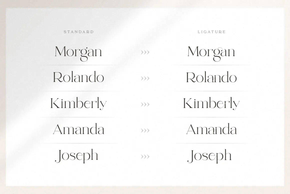 abigail - unique ligature font