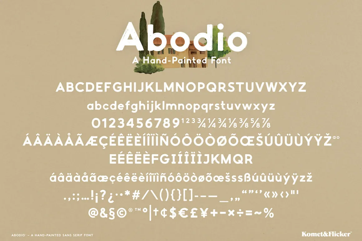 Abodio - A Hand-Painted Font