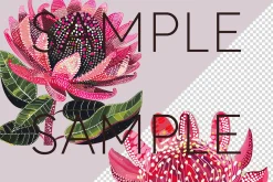 Aboriginal Style Flower Clipart PNG