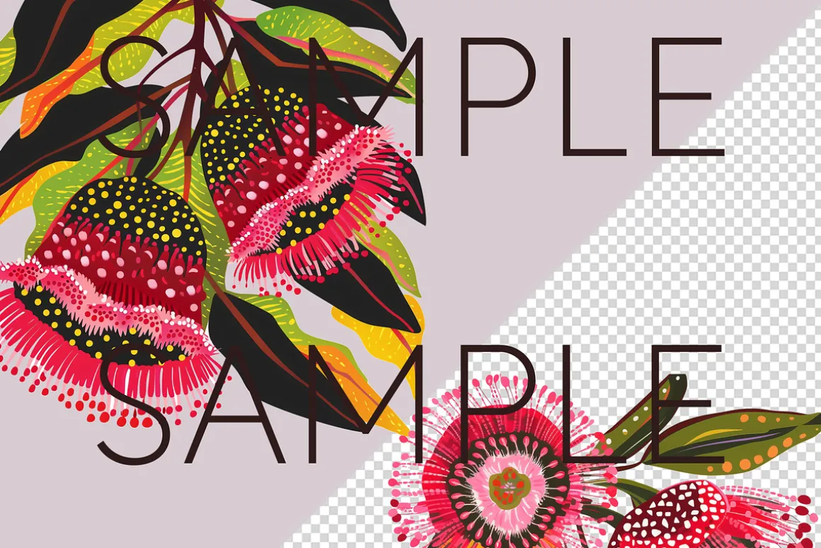 Aboriginal Style Flower Clipart PNG