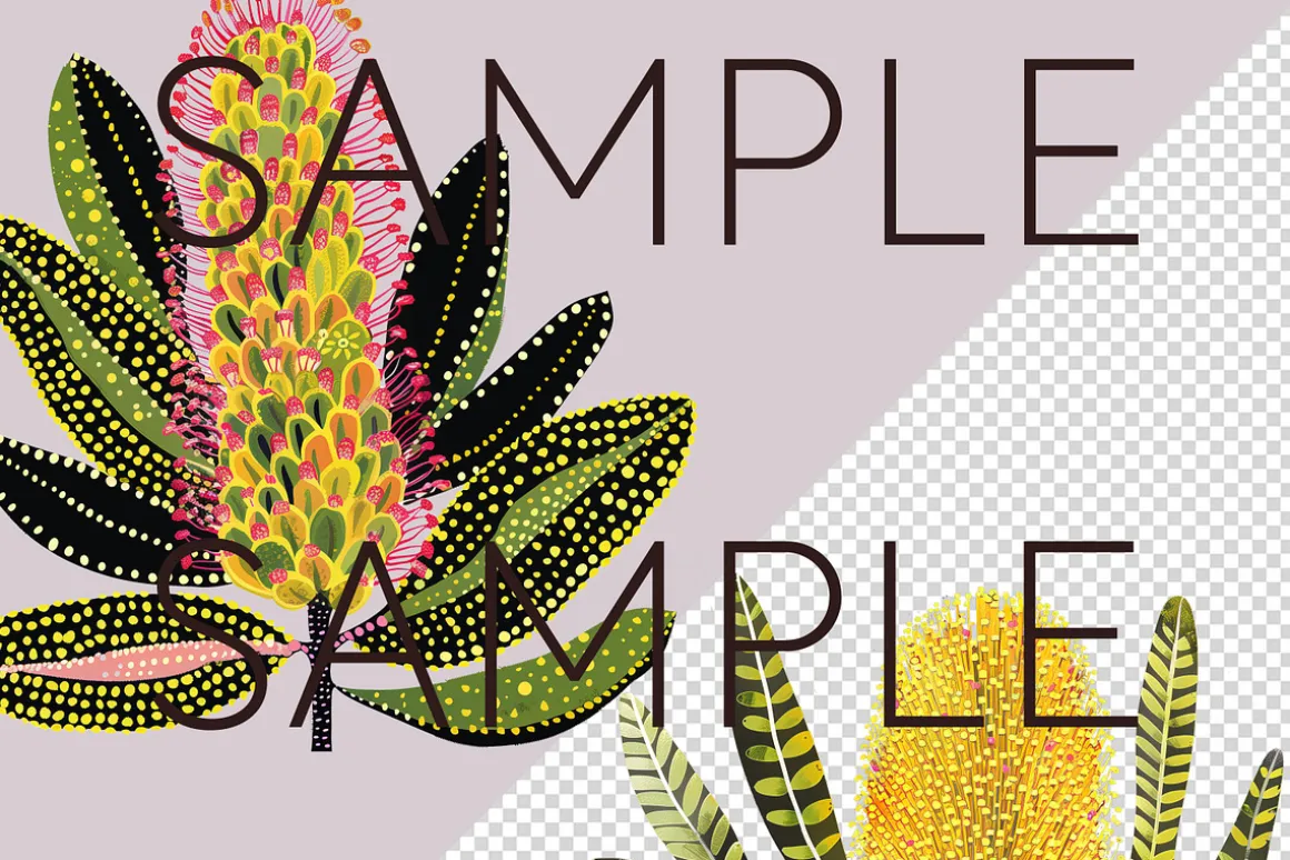 Aboriginal Style Flower Clipart PNG