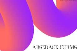 Abstract Forms 3D gradient shapes