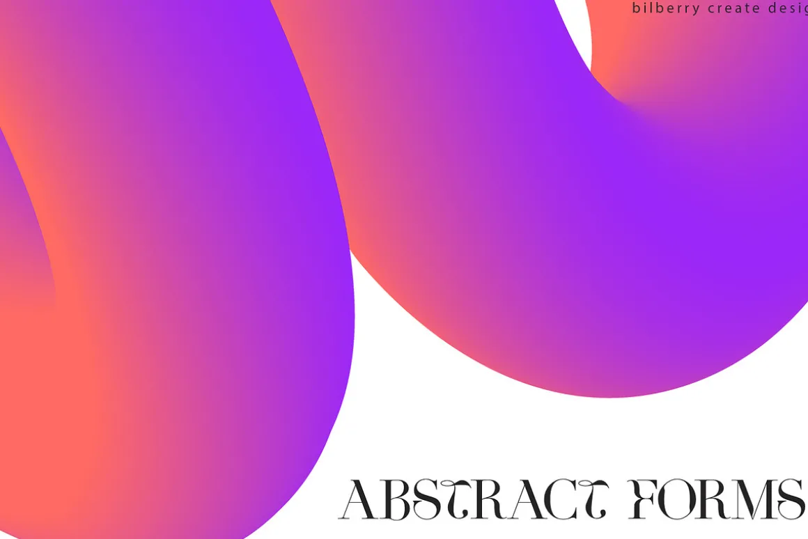 Abstract Forms 3D gradient shapes