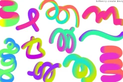 Abstract Forms 3D gradient shapes