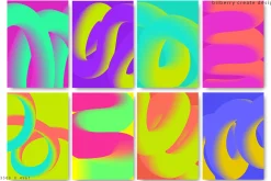 Abstract Forms 3D gradient shapes