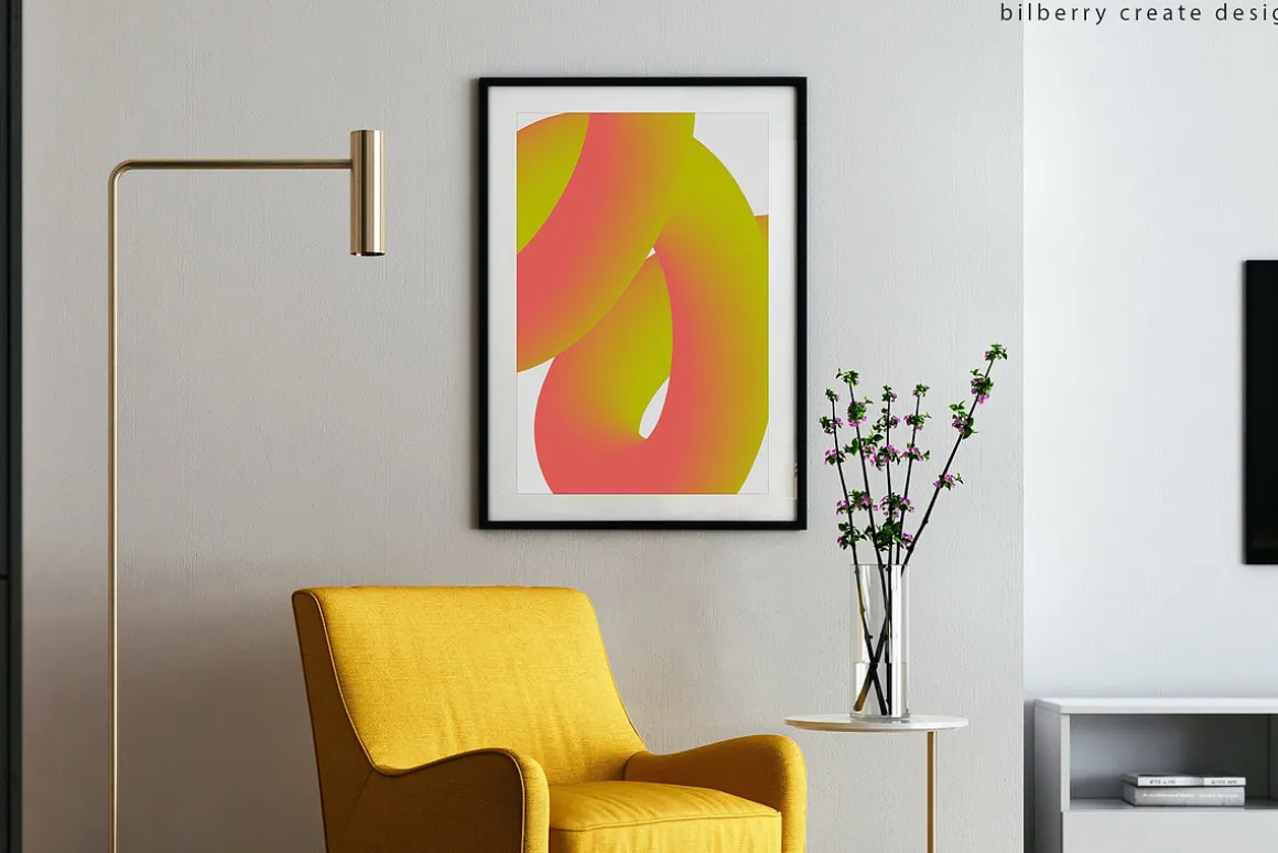 Abstract Forms 3D gradient shapes