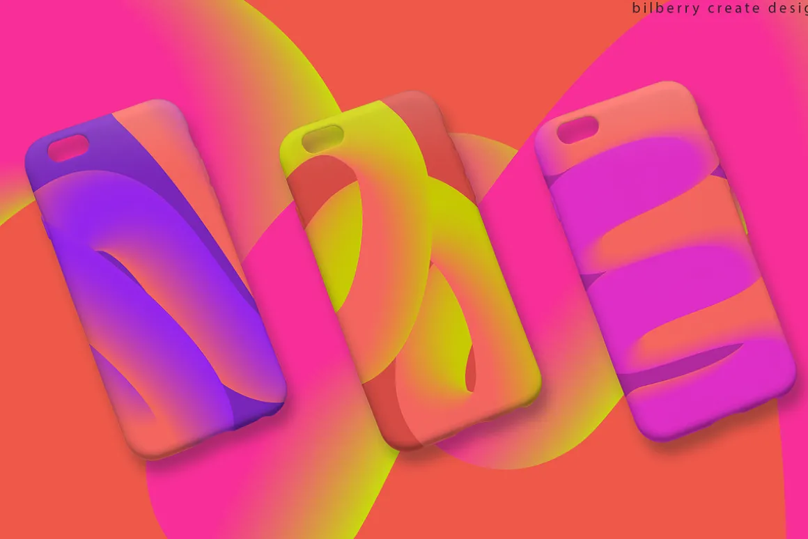 Abstract Forms 3D gradient shapes