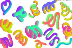 Abstract Forms 3D gradient shapes
