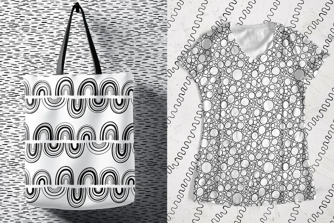 30 abstract black and white patterns
