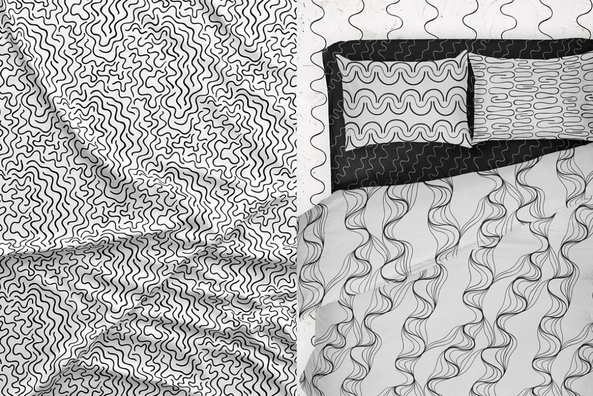 30 abstract black and white patterns