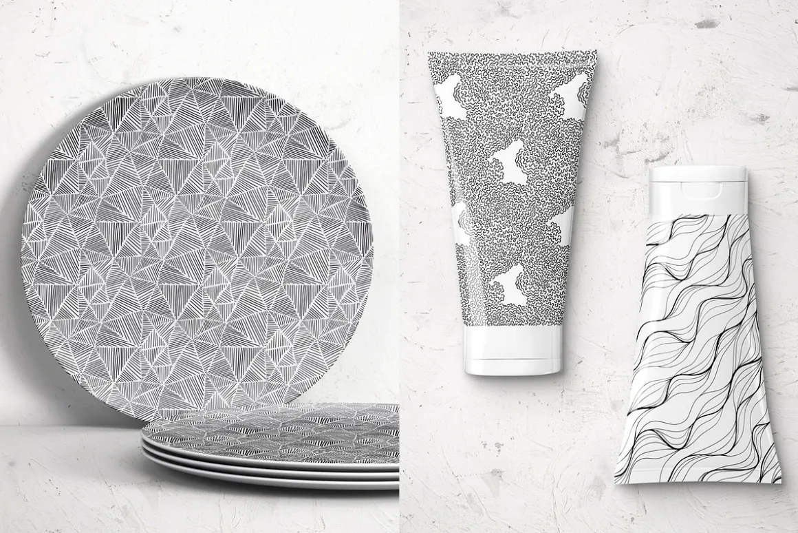 30 abstract black and white patterns