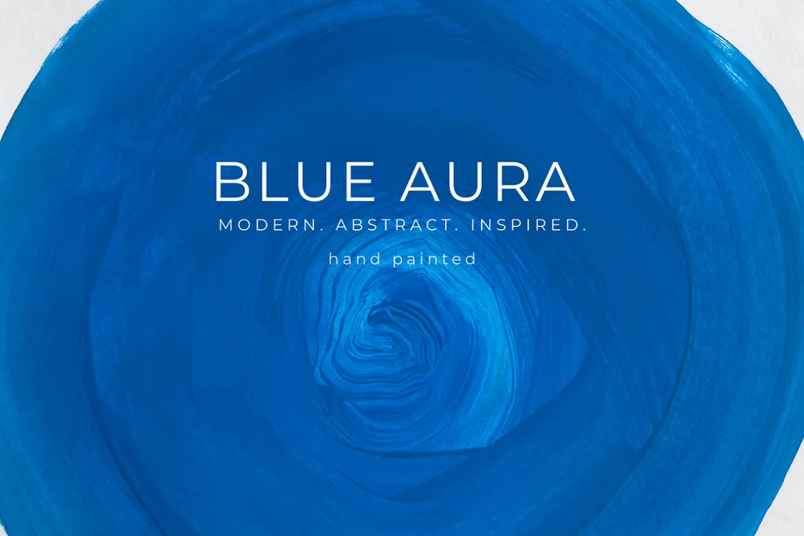 ABSTRACT BLUE AURA ART