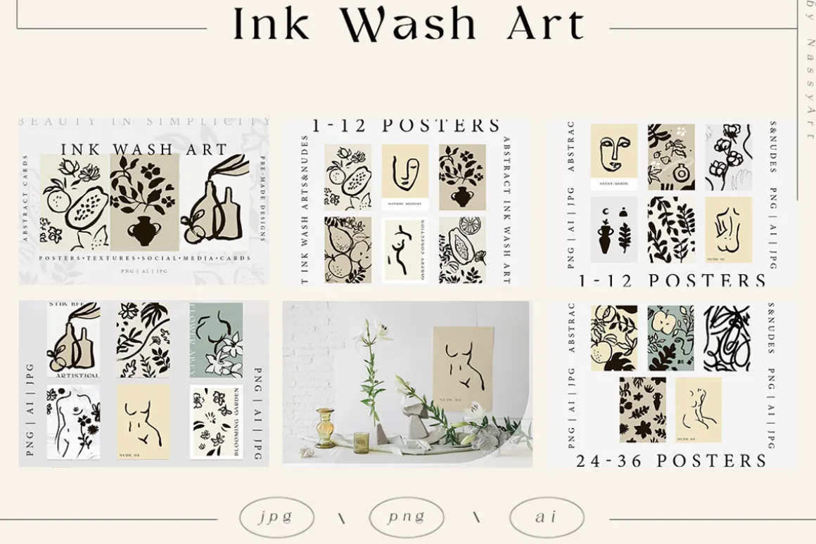Abstract Bundle Posters Prints 325+