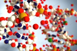 Abstract chemistry background containing molecule, chemistry, and atom