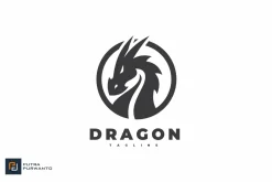 Abstract Dragon Head Logo