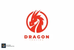 Abstract Dragon Head Logo