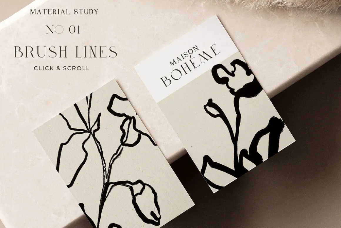 Abstract Floral Line Art & Poster