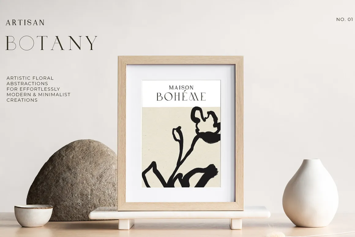 Abstract Floral Line Art & Poster