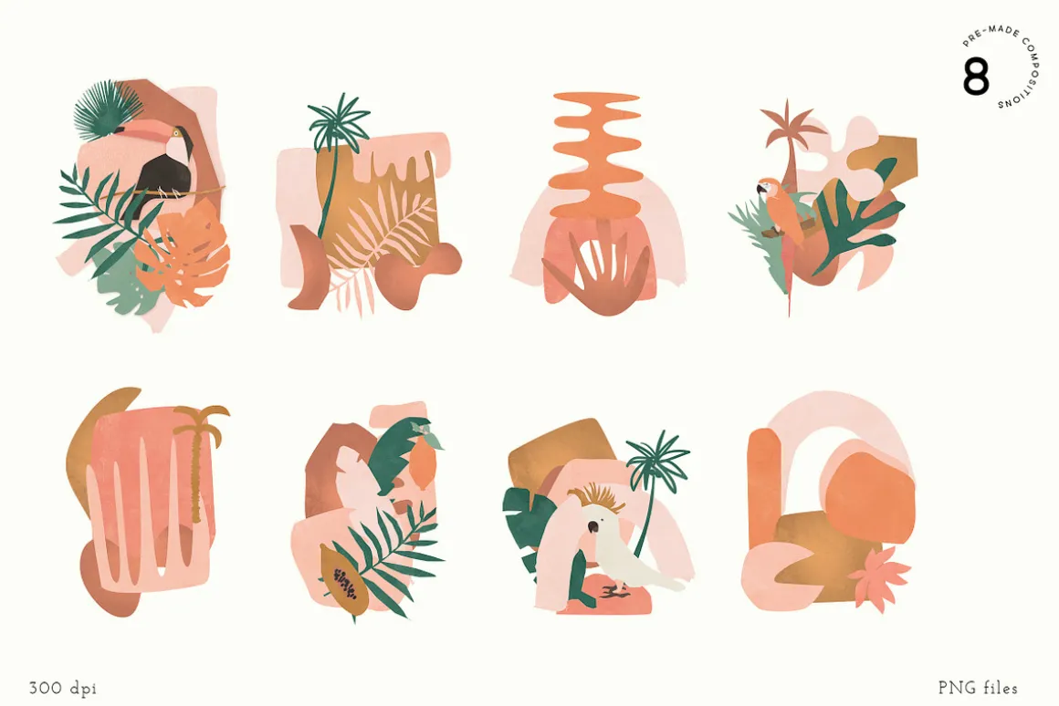 Abstract Jungle Shapes&Compositions
