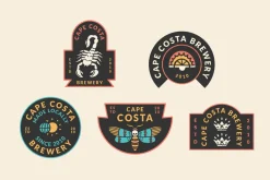 Abstract Linocut Badge Builder V2