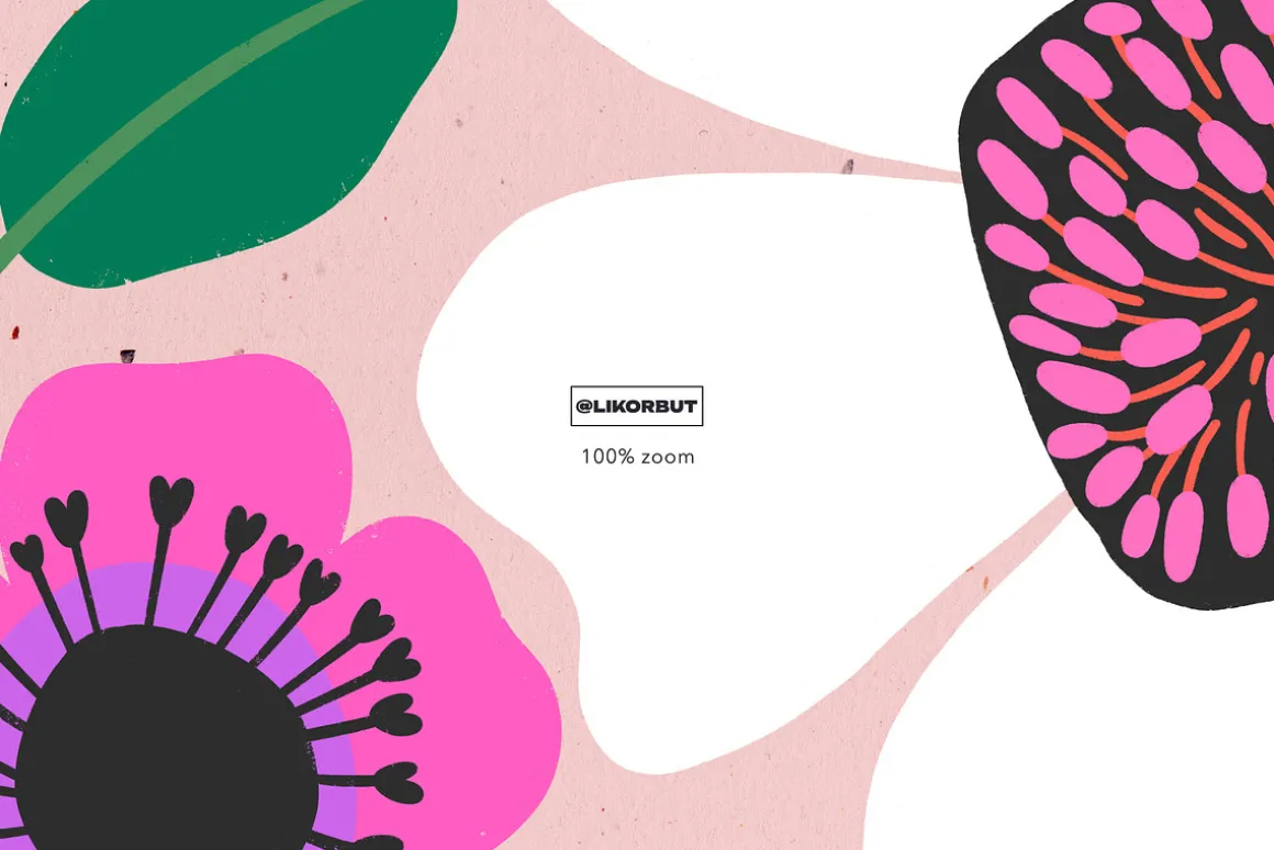 Abstract Modern Floral Graphics