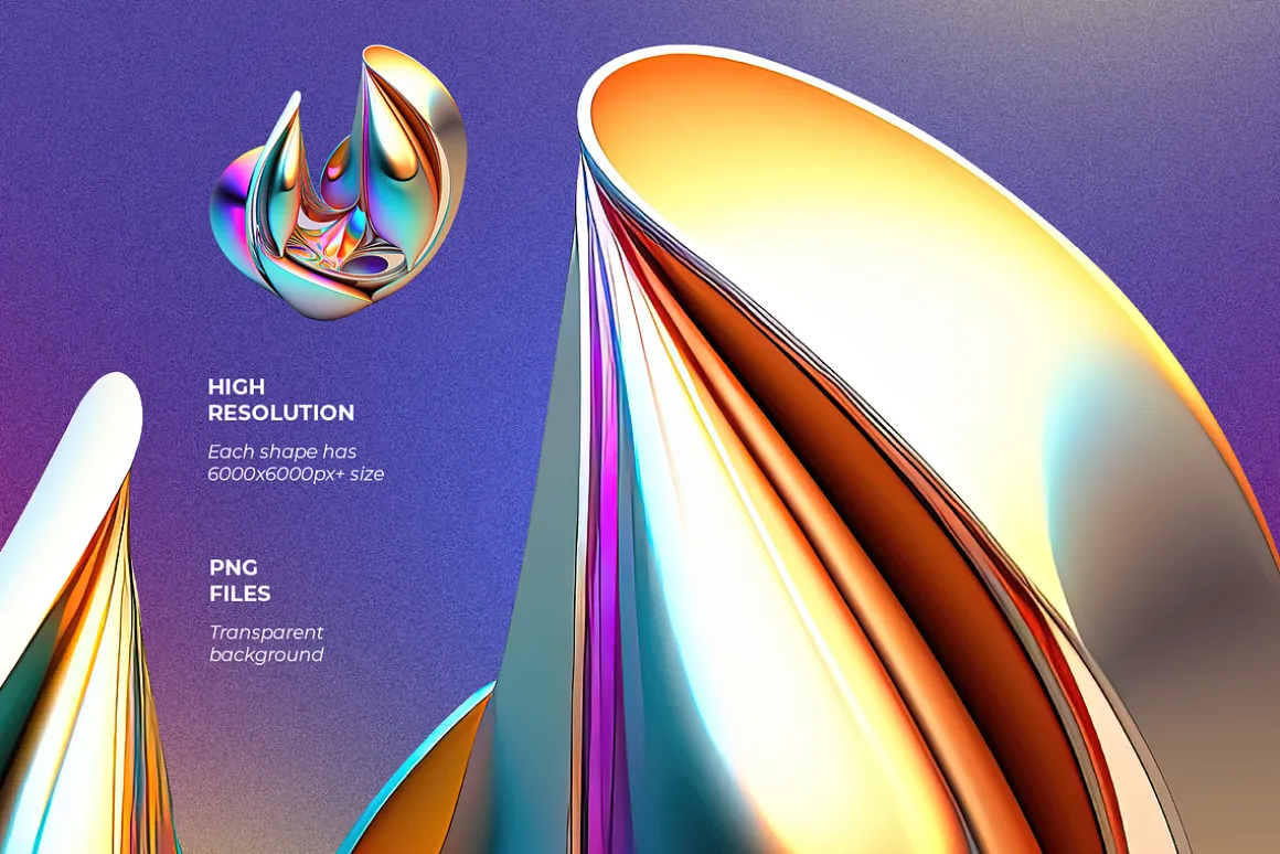310 Abstract & Sphere PNG Elements