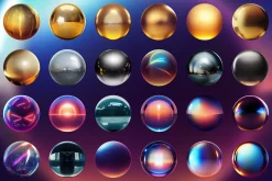 310 Abstract & Sphere PNG Elements
