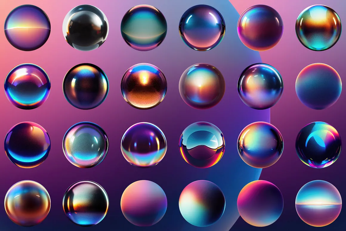 310 Abstract & Sphere PNG Elements