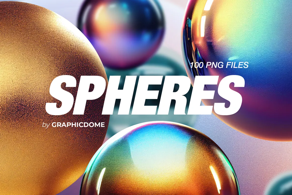 310 Abstract & Sphere PNG Elements