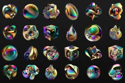 310 Abstract & Sphere PNG Elements
