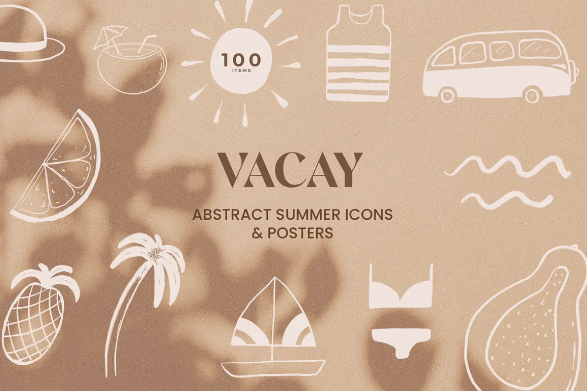 Abstract Summer Line Art & Poster