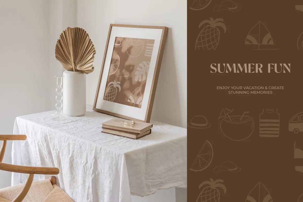 Abstract Summer Line Art & Poster