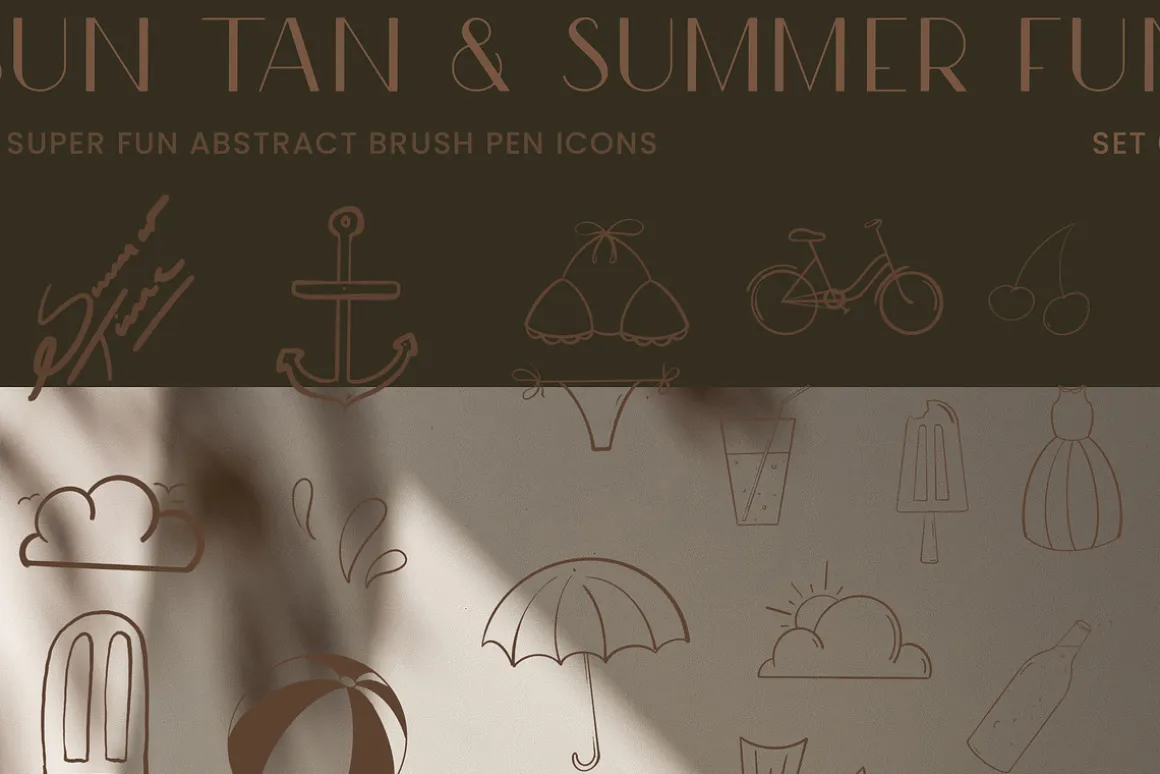 Abstract Summer Line Art & Poster