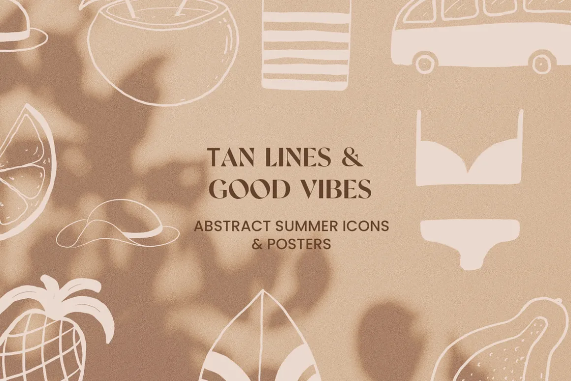 Abstract Summer Line Art & Poster