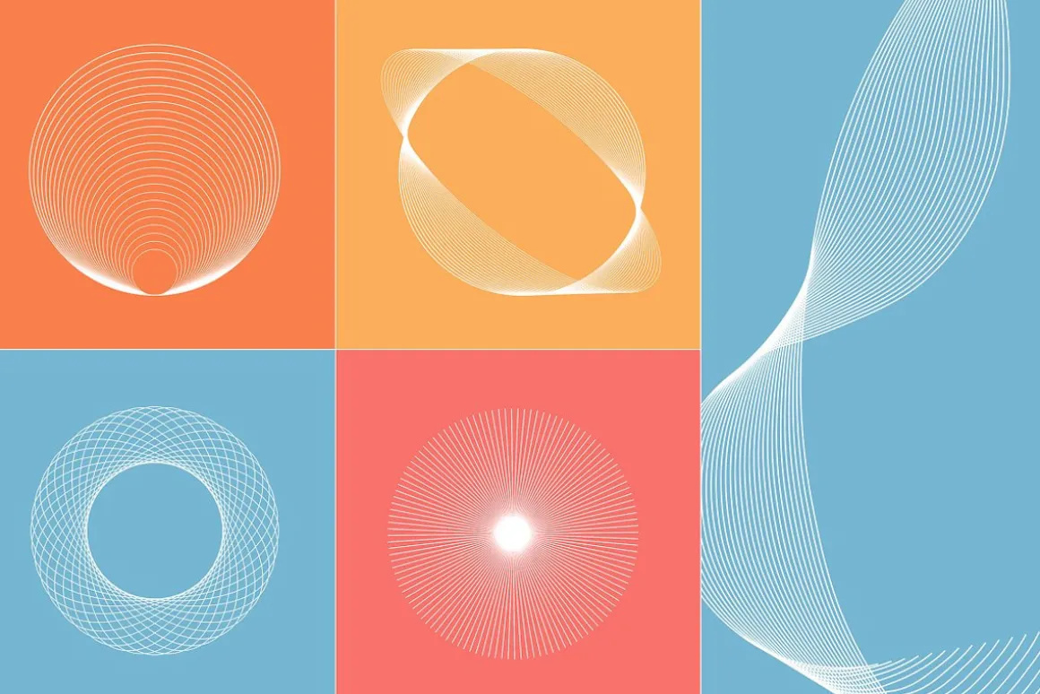 Abstract Twirls Elements Pack