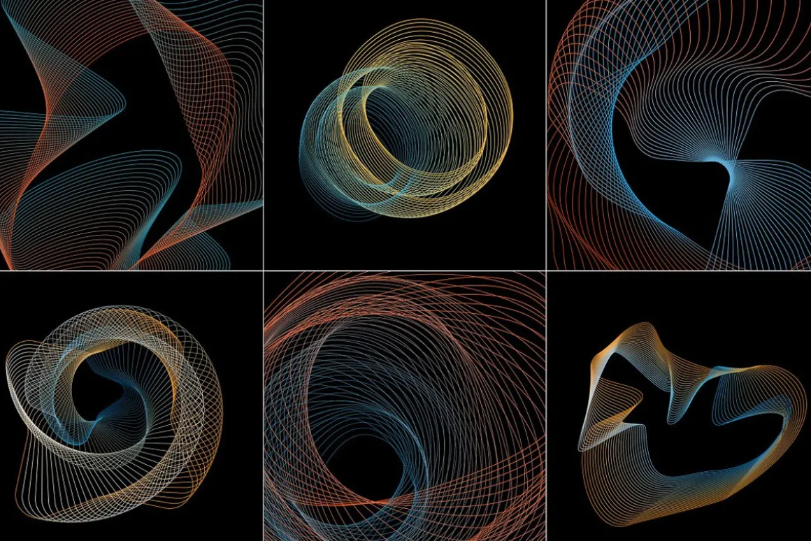 Abstract Twirls Elements Pack